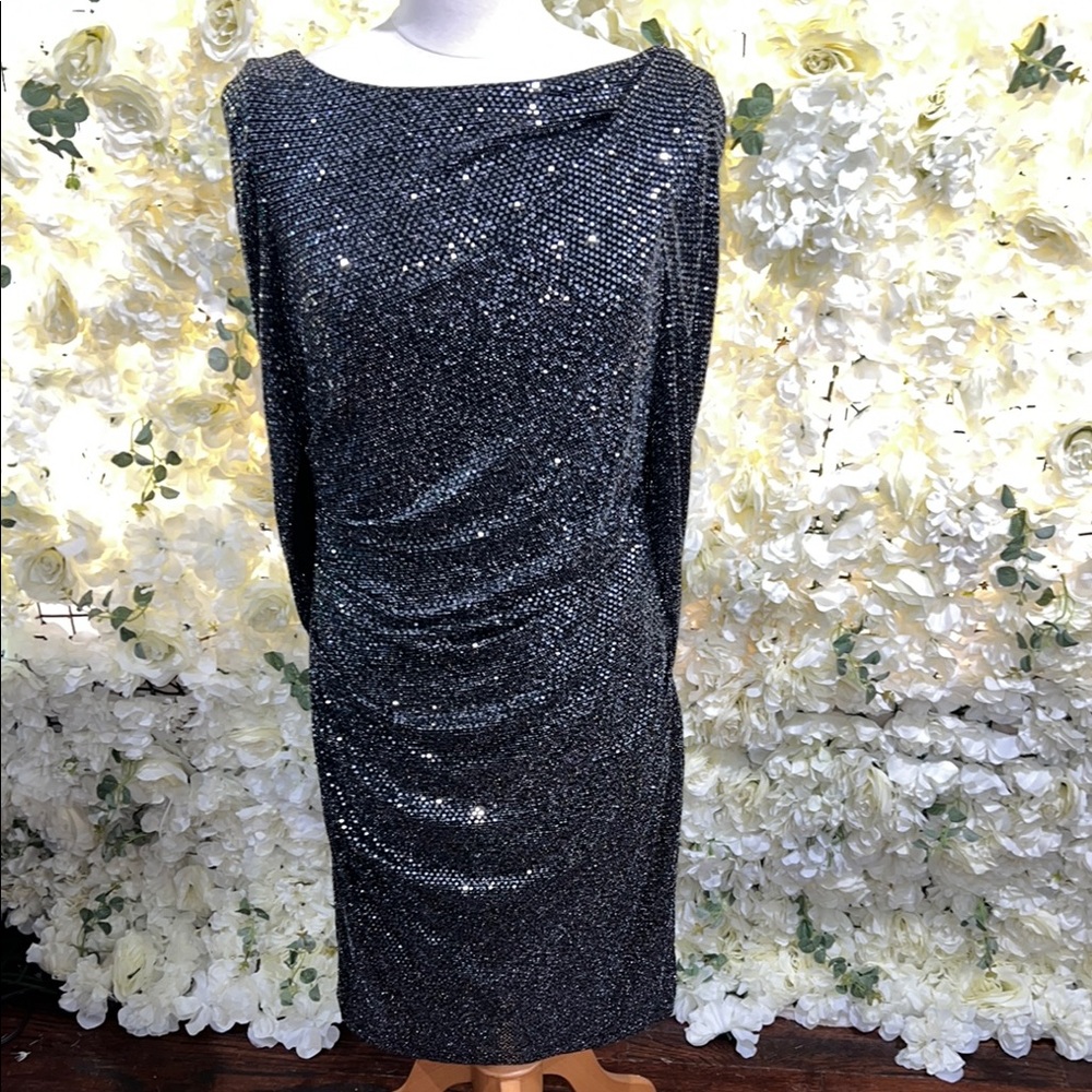 Elegant Black Sequin Dress